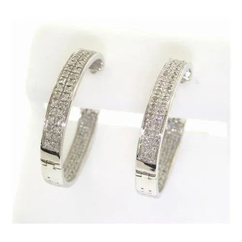 1/2CTW-DIA MICRO-PAVE HOOPS