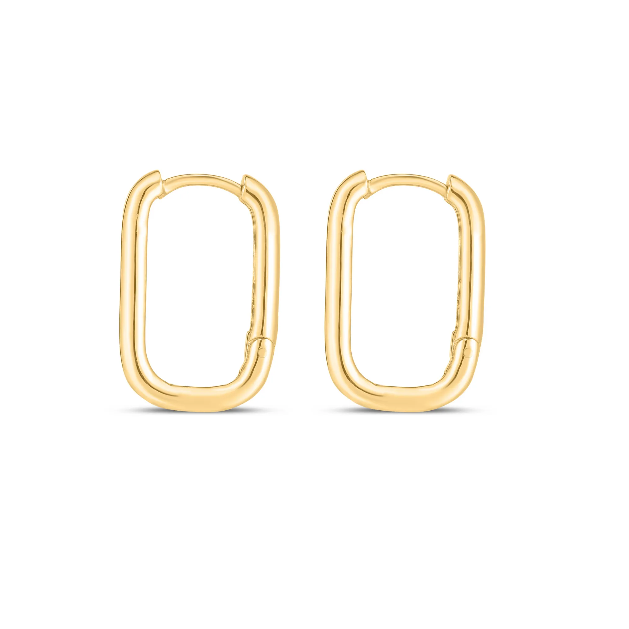 14K Gold Paperclip Huggies