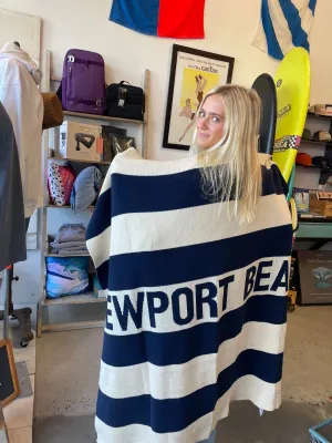 15th St Newport Beach Blanket  FADED VINTAGE NAVY