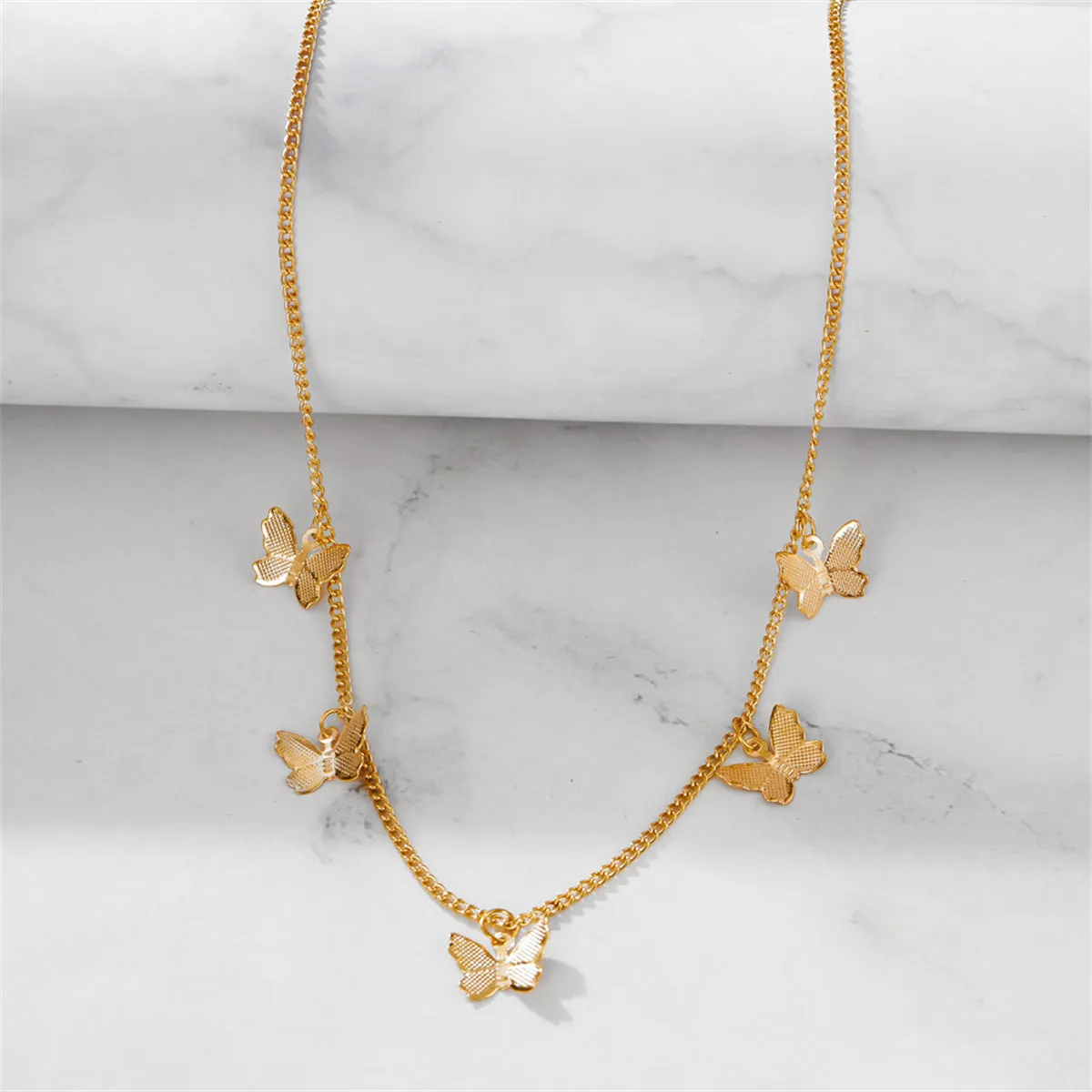 18K Gold-Plated Butterfly Station Choker