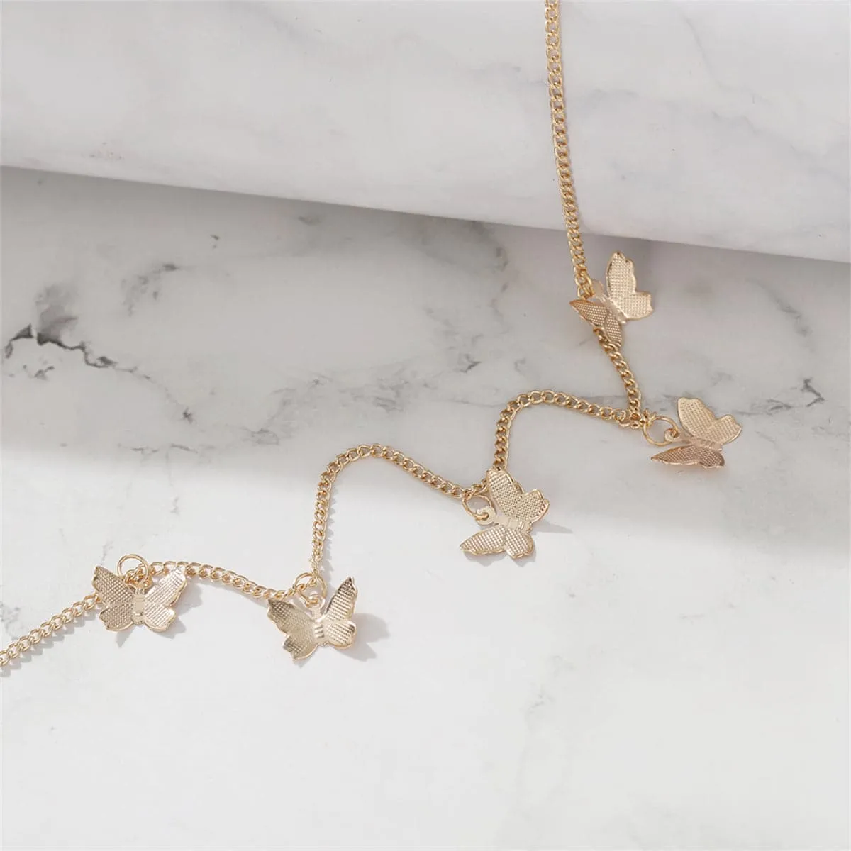 18K Gold-Plated Butterfly Station Choker