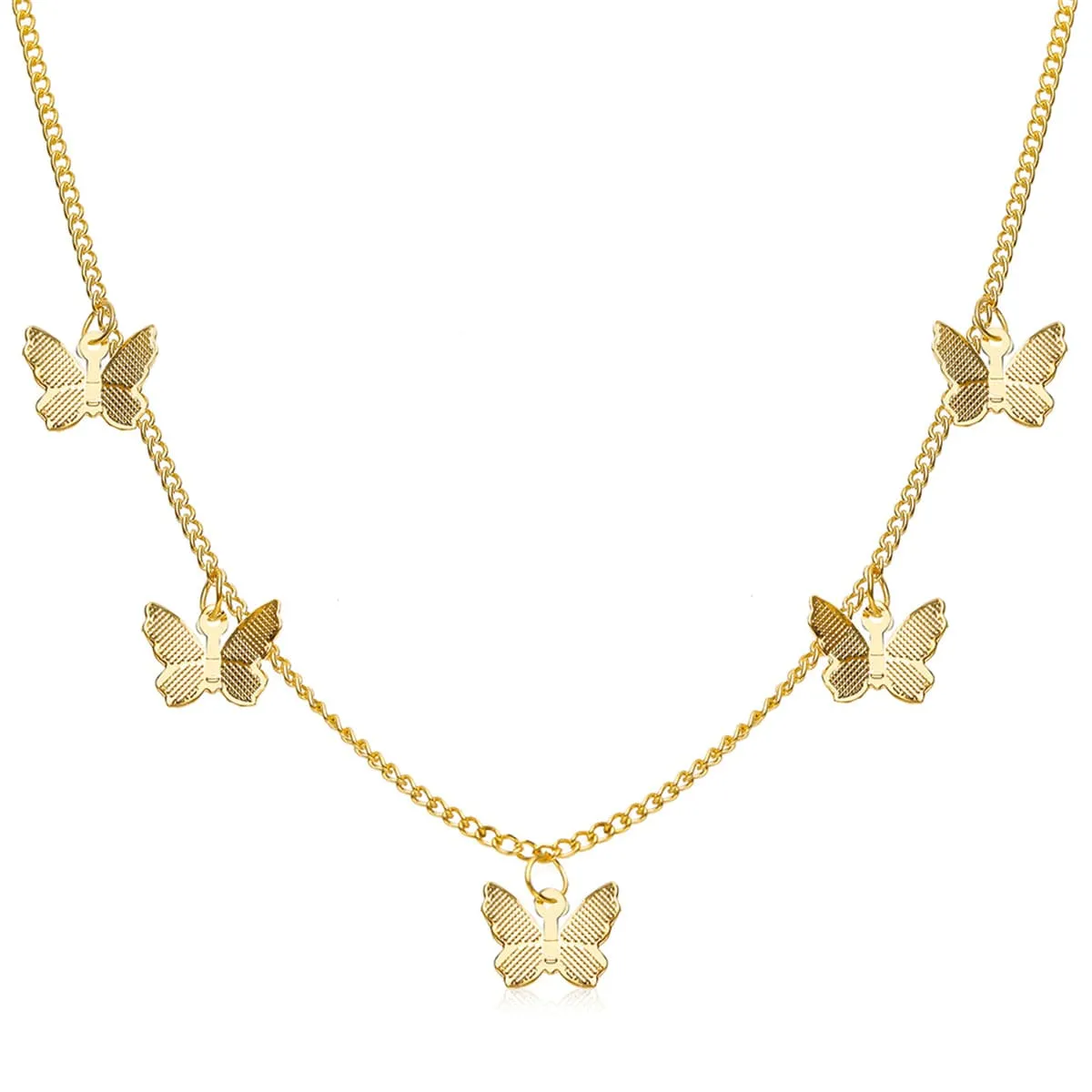 18K Gold-Plated Butterfly Station Choker
