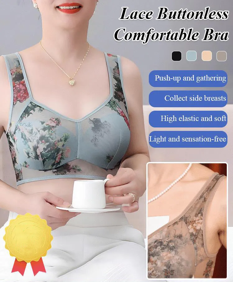 🔥2025 Hot Sale📣Lace Buttonless Comfortable Bra
