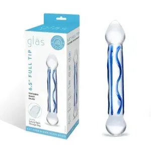 6.5" Full Tip Textured Glass Dildo