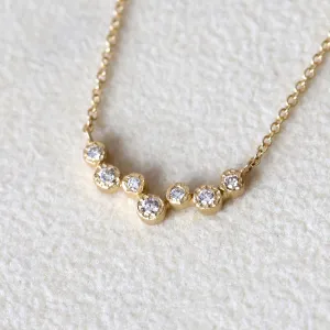 7 textured bezel necklace
