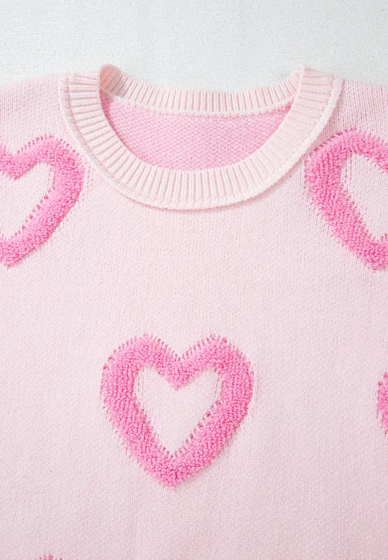 Adore Me High-Low Heart Long Sleeve Sweater