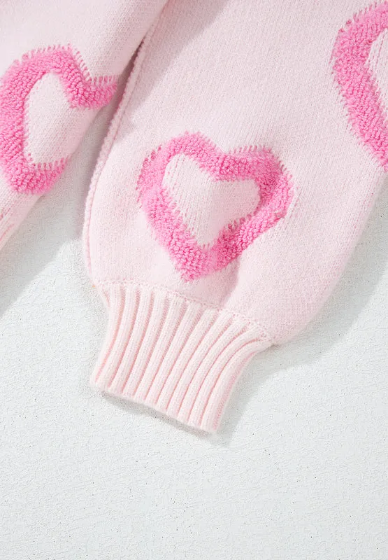 Adore Me High-Low Heart Long Sleeve Sweater