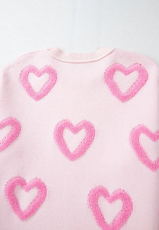 Adore Me High-Low Heart Long Sleeve Sweater