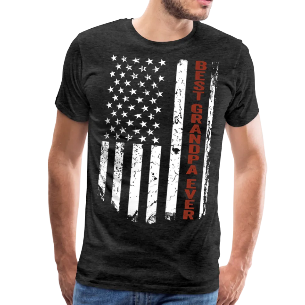 American Flag Best Grandpa Ever Men's Premium T-Shirt