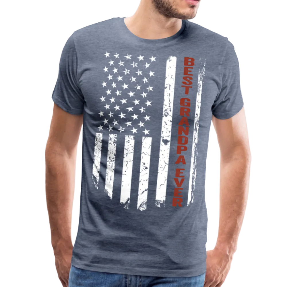American Flag Best Grandpa Ever Men's Premium T-Shirt