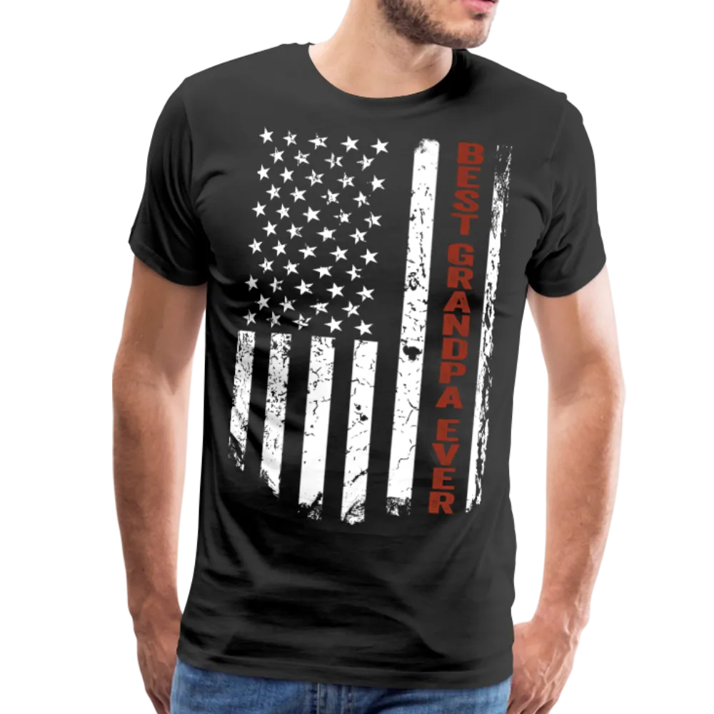 American Flag Best Grandpa Ever Men's Premium T-Shirt
