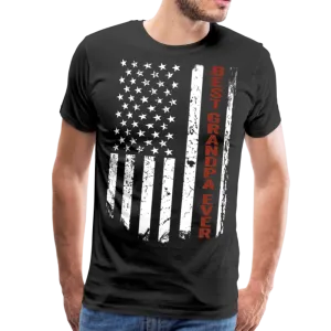 American Flag Best Grandpa Ever Men's Premium T-Shirt