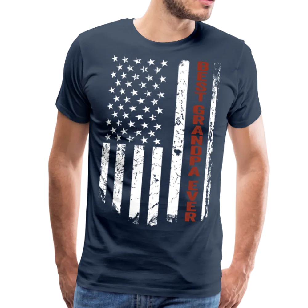 American Flag Best Grandpa Ever Men's Premium T-Shirt