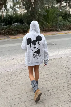 ANGRY MICKEY HAND PAINTED ZIP HOODIE
