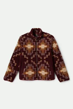 Arctic L/S Fleece Mock Neck Jacket - Light Cabernet