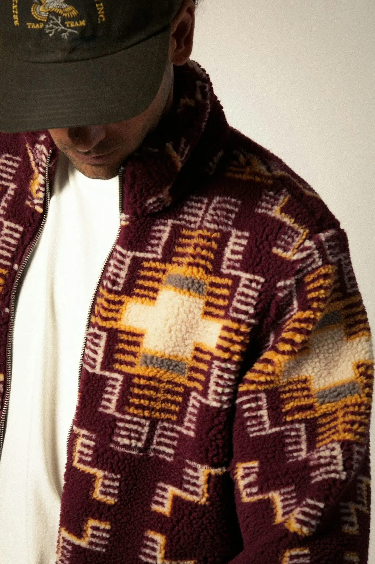 Arctic L/S Fleece Mock Neck Jacket - Light Cabernet