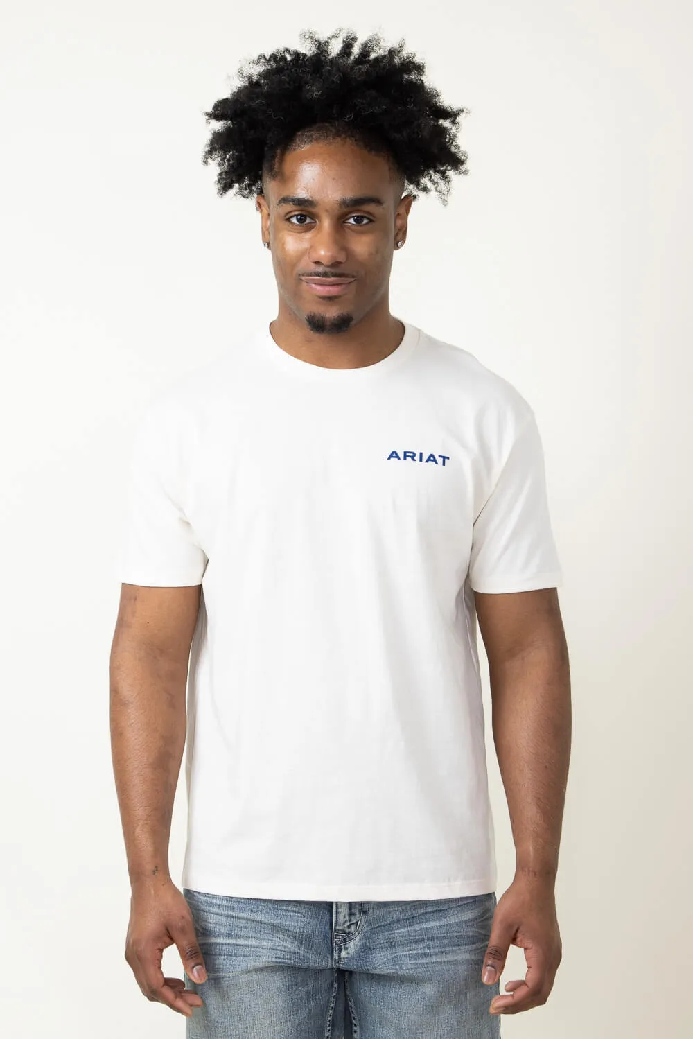 Ariat Logo T-Shirt for Men in Off White | 10051454-OFFWHITE
