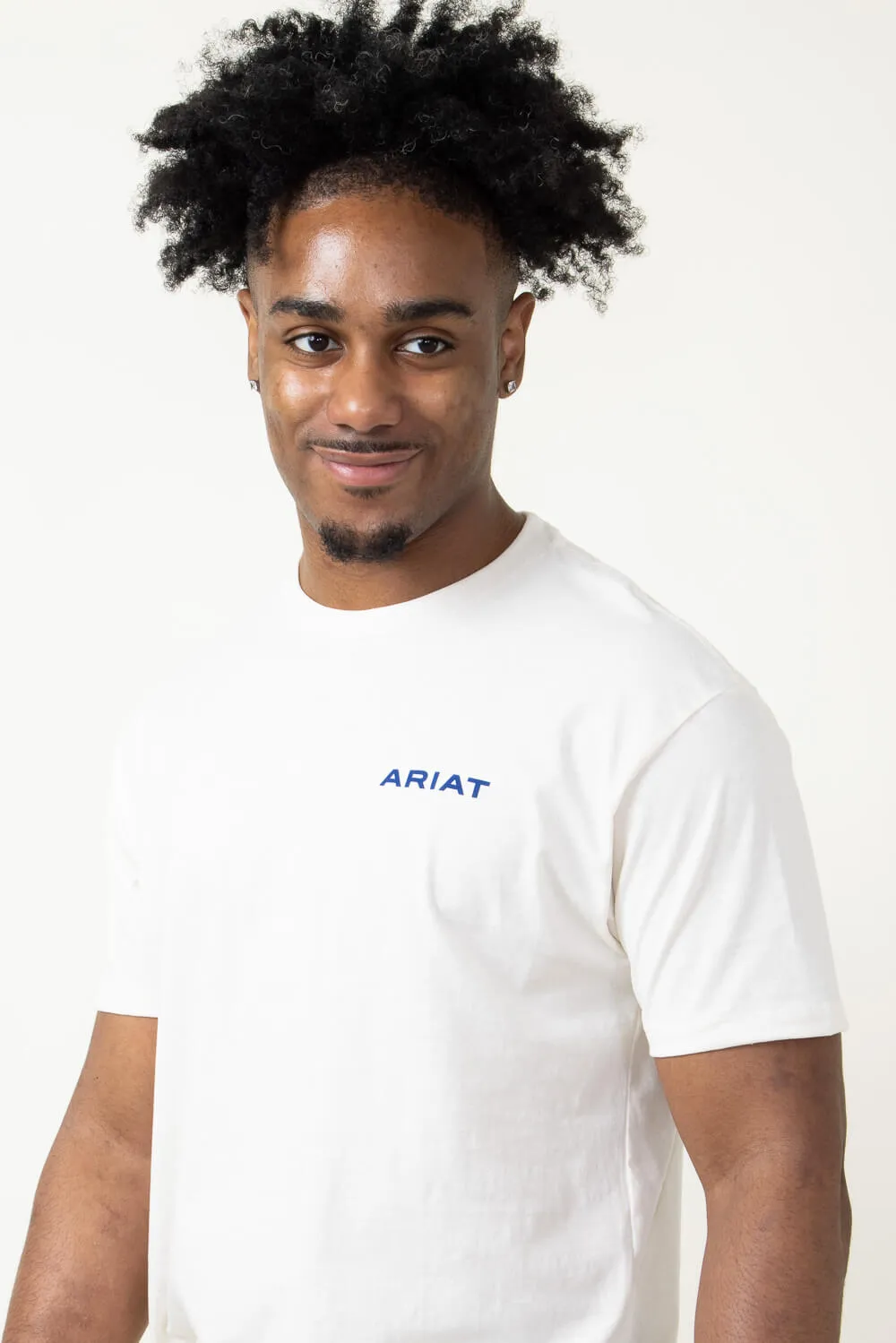 Ariat Logo T-Shirt for Men in Off White | 10051454-OFFWHITE