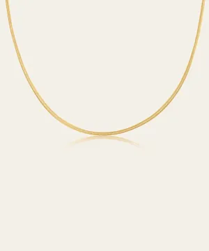 Azalea Gold Herringbone Choker