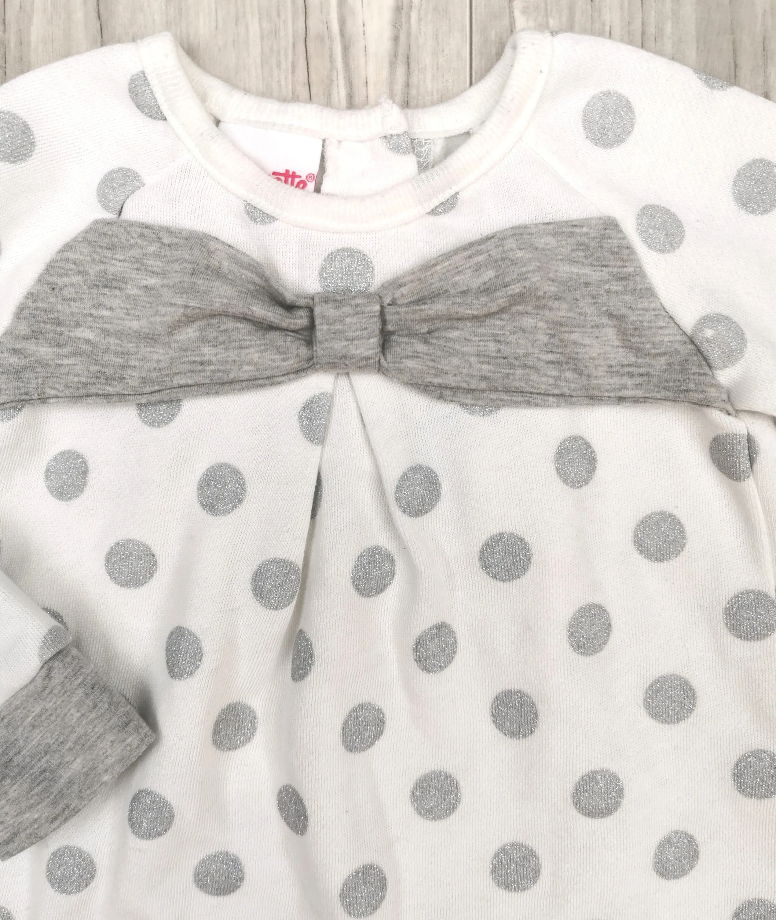 BABY GIRL SIZE 12 MONTHS - NANNETTE Kids, Soft & Cozy Polkadot Sweater EUC B32