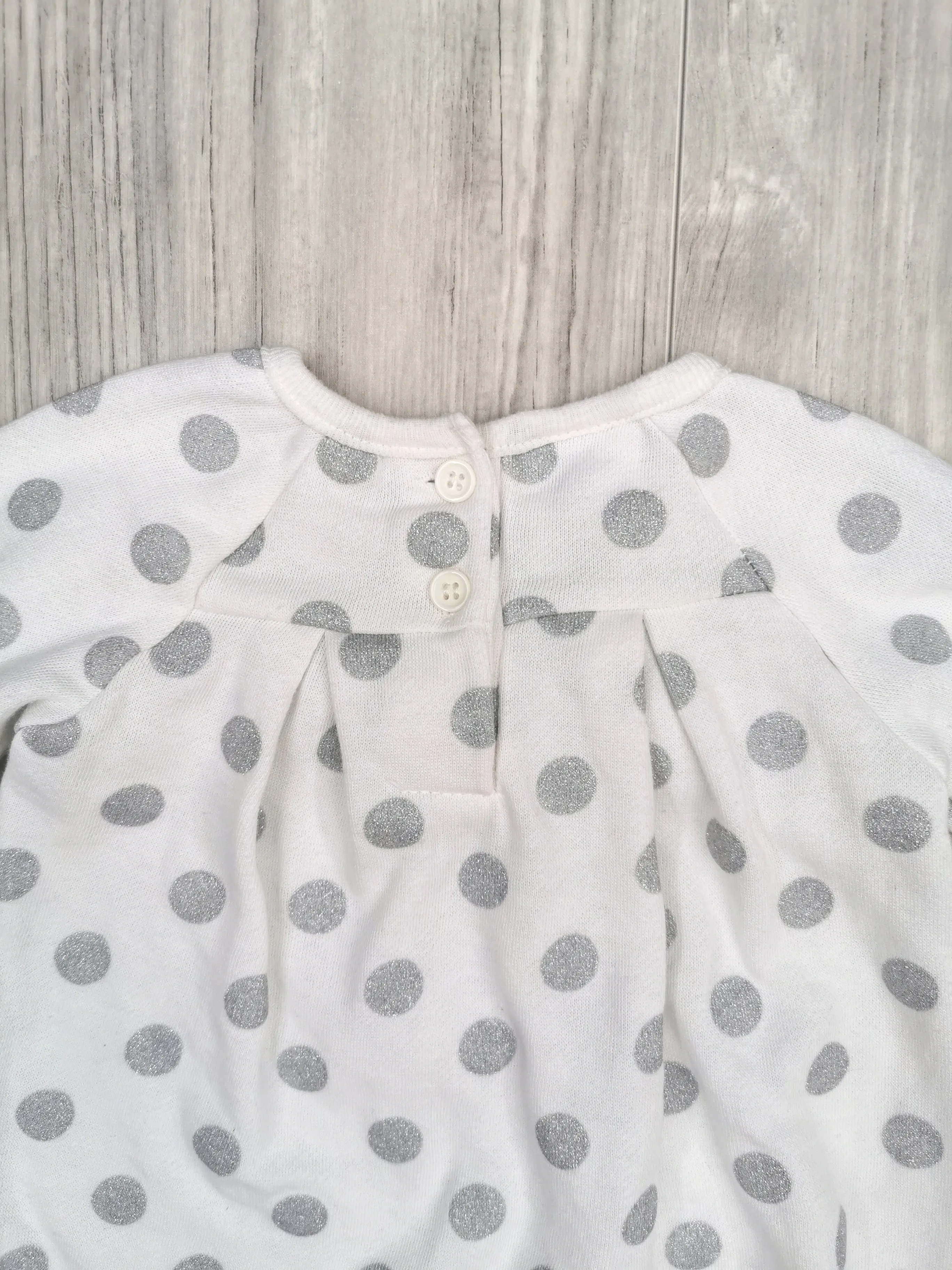 BABY GIRL SIZE 12 MONTHS - NANNETTE Kids, Soft & Cozy Polkadot Sweater EUC B32