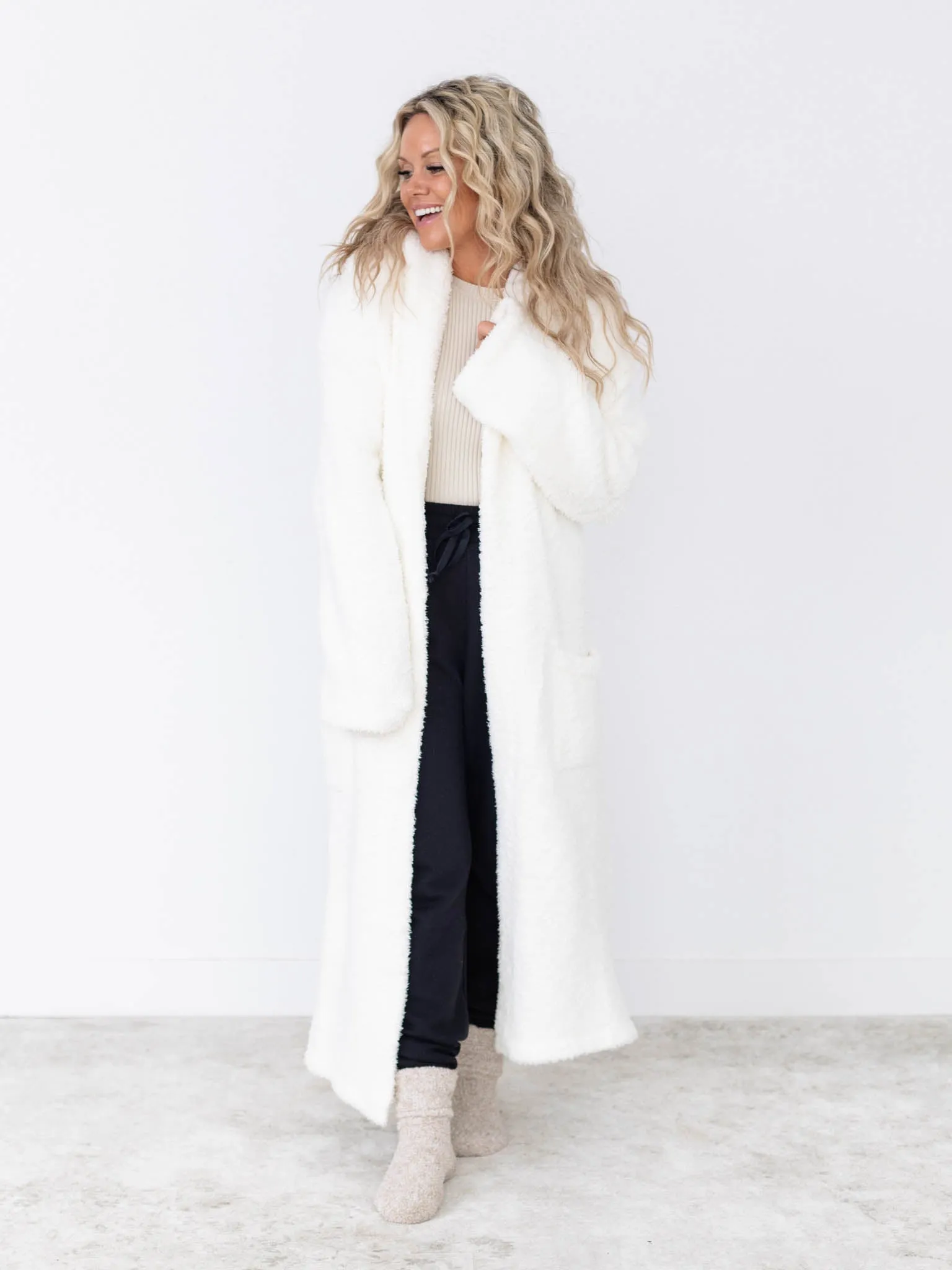 Barefoot Dreams CozyChic Heathered Detail Robe