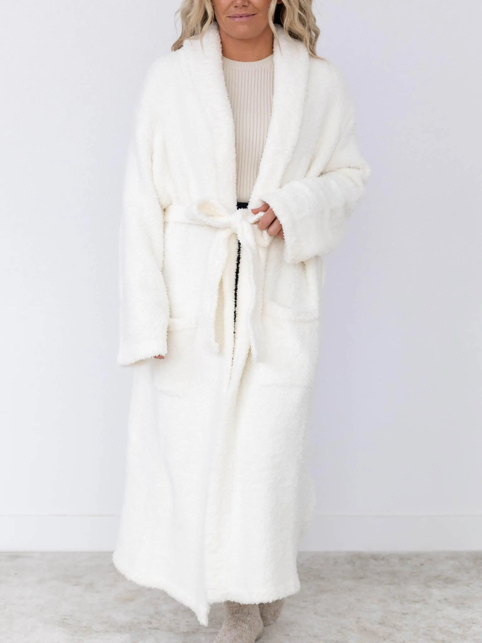 Barefoot Dreams CozyChic Heathered Detail Robe