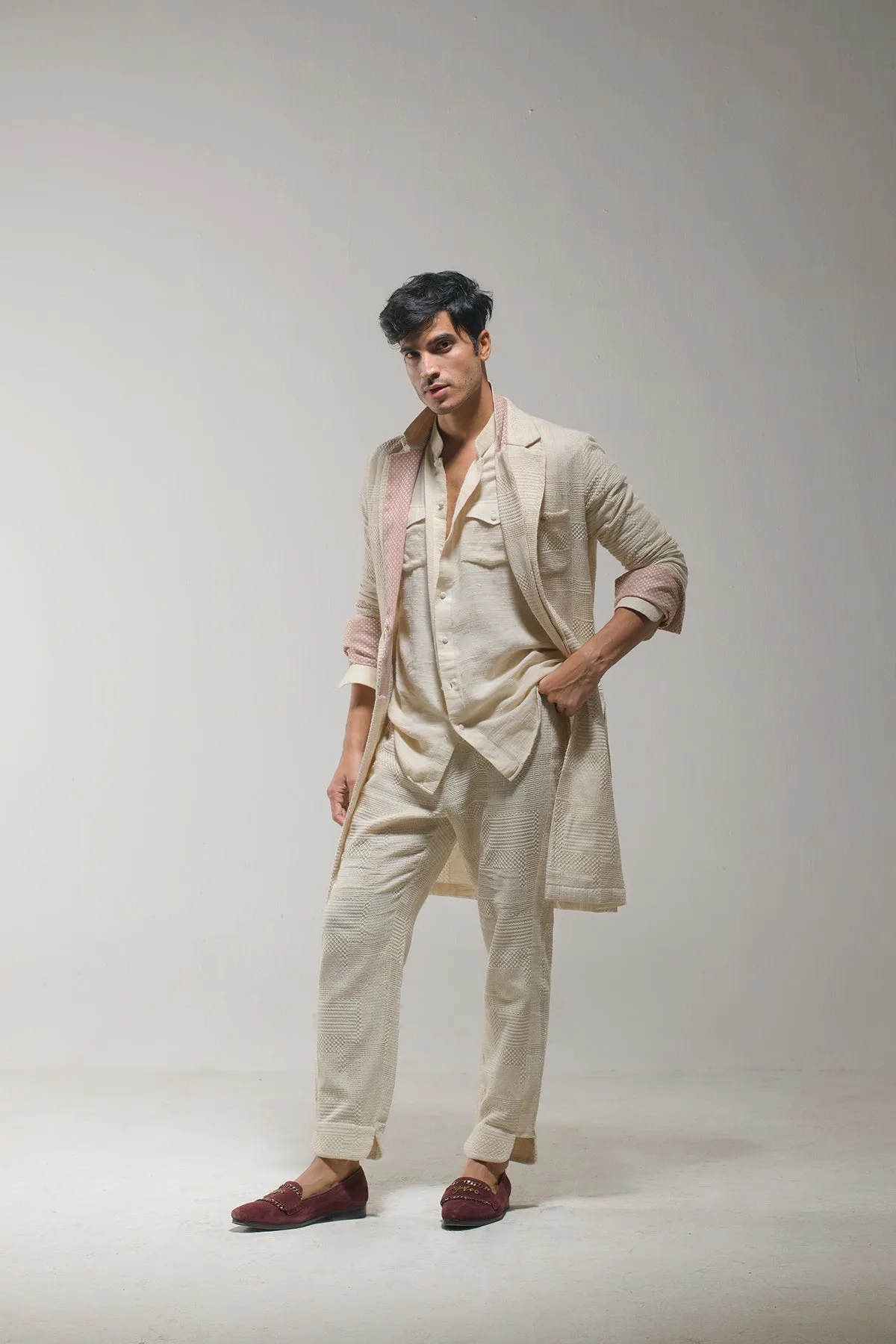 Beige Overcoat