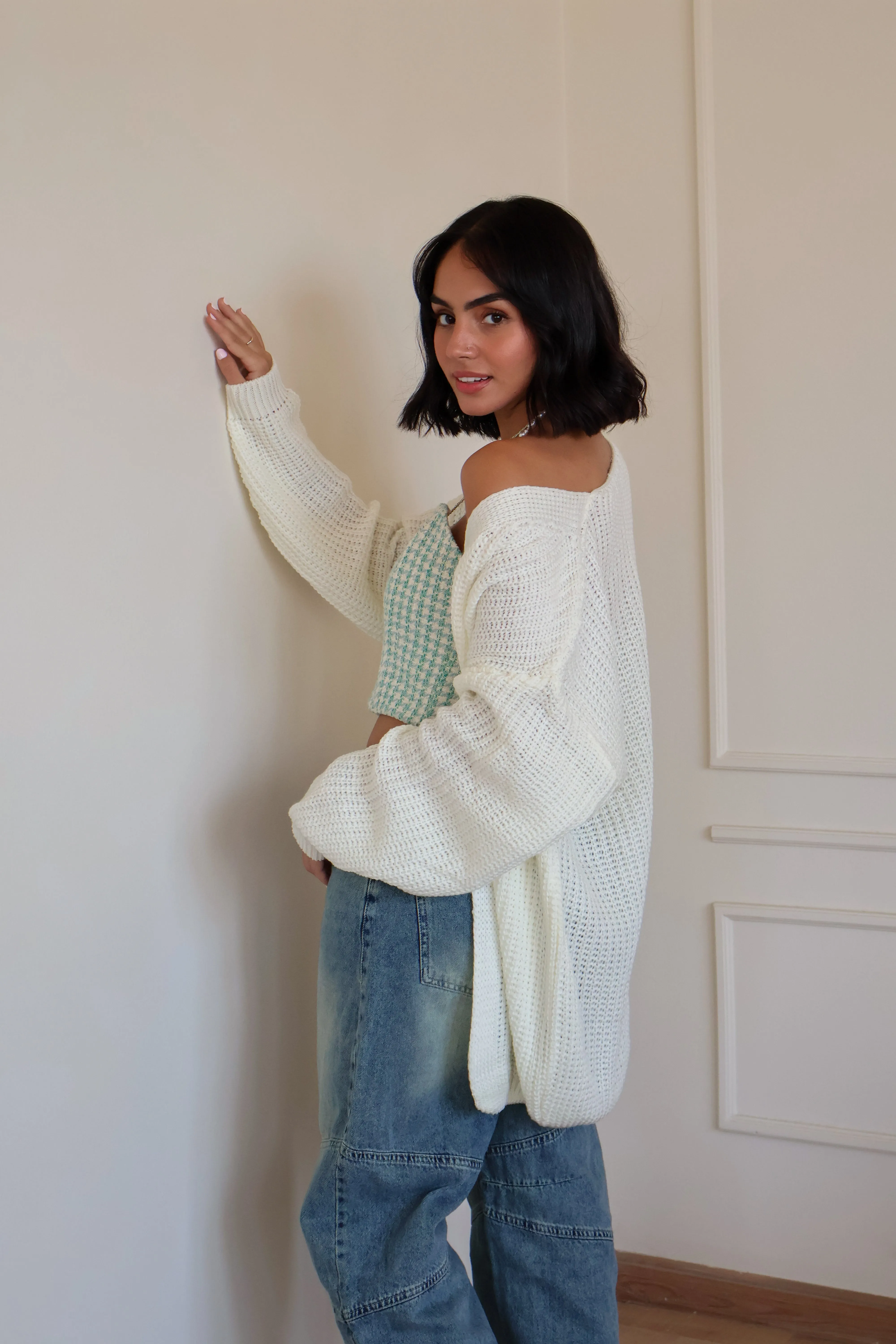 Beige OverSized Cardigan