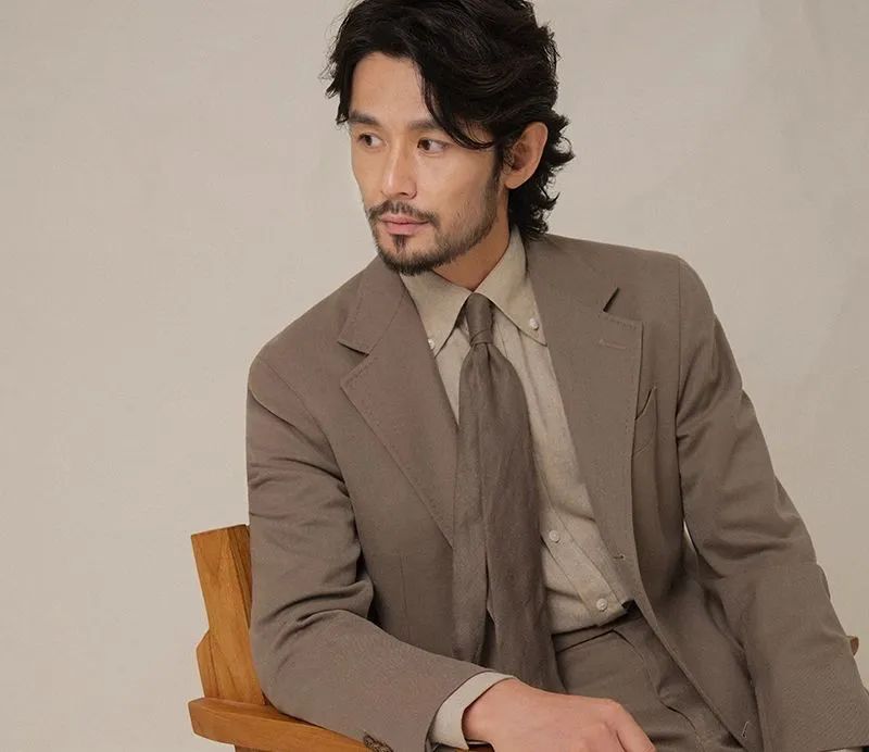 Beige Tailored Suit
