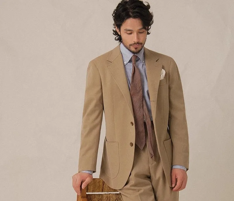 Beige Tailored Suit