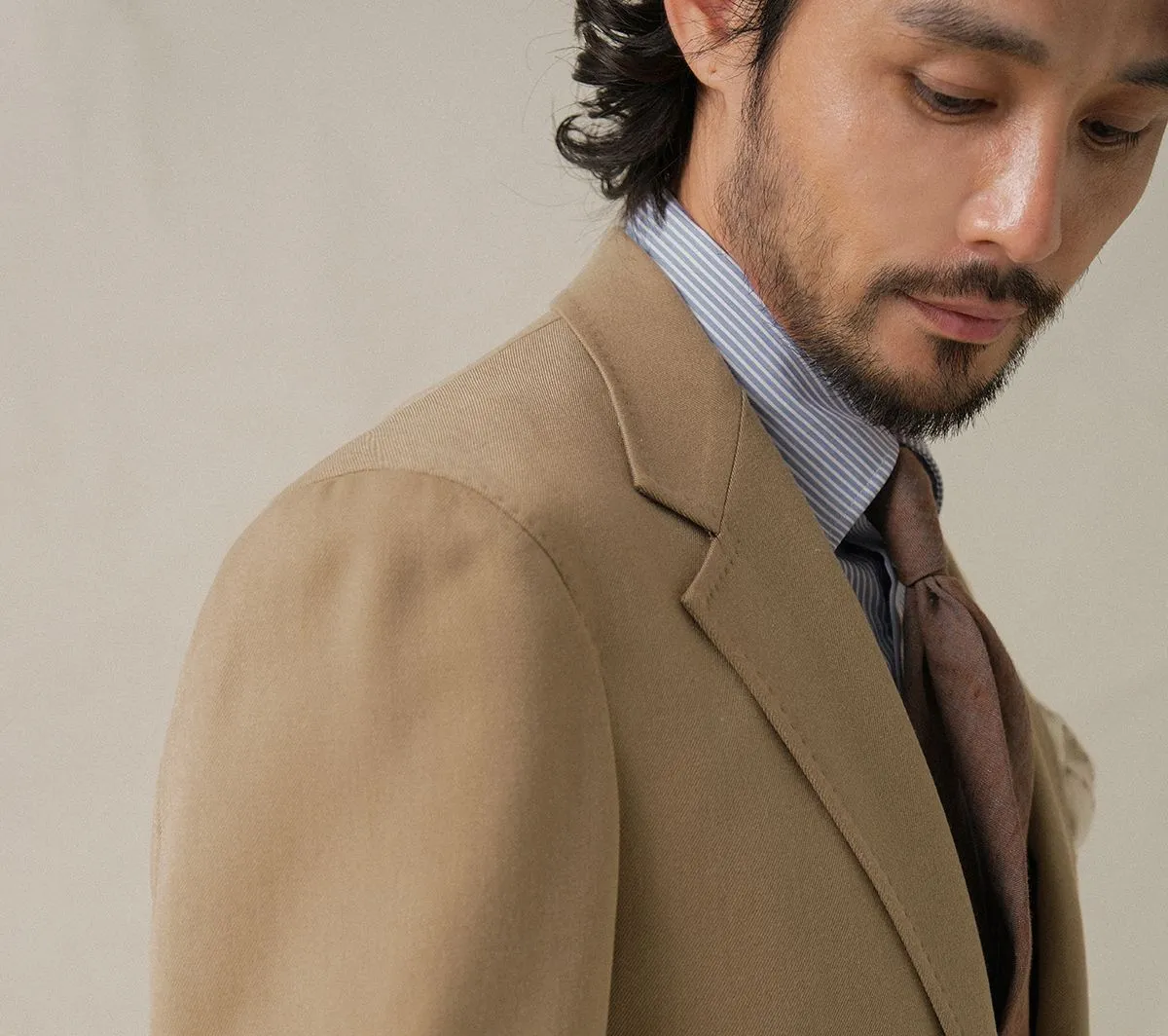Beige Tailored Suit