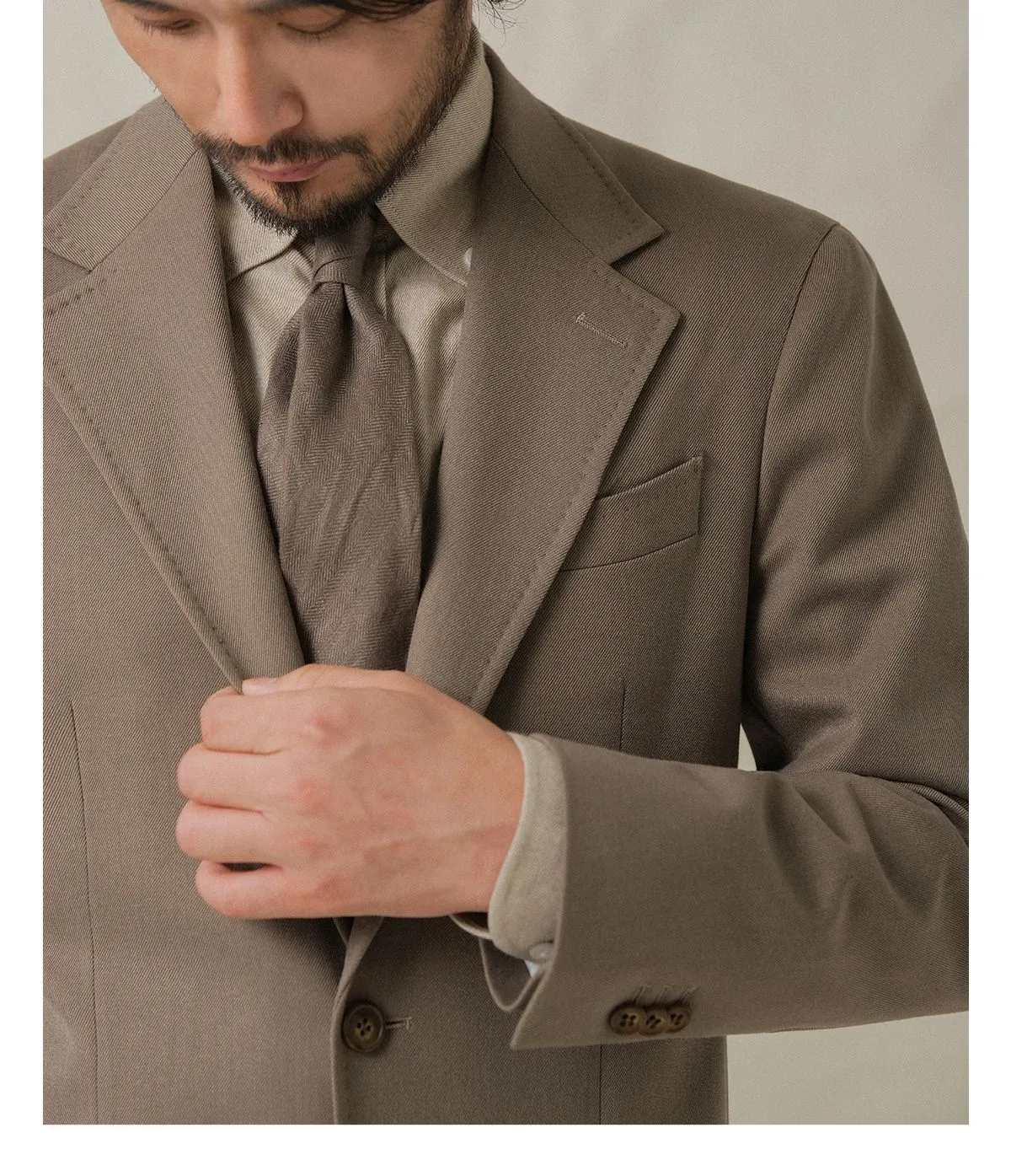 Beige Tailored Suit