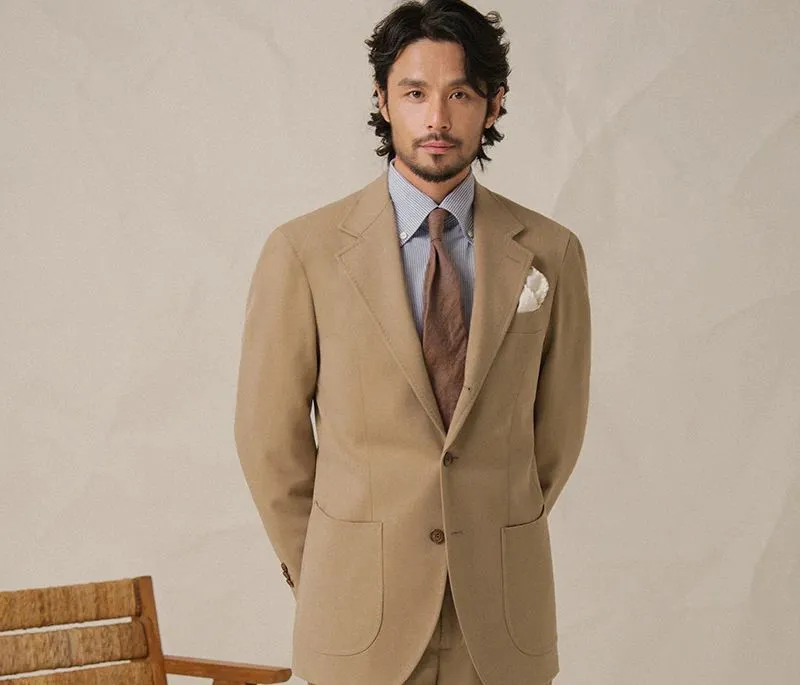 Beige Tailored Suit