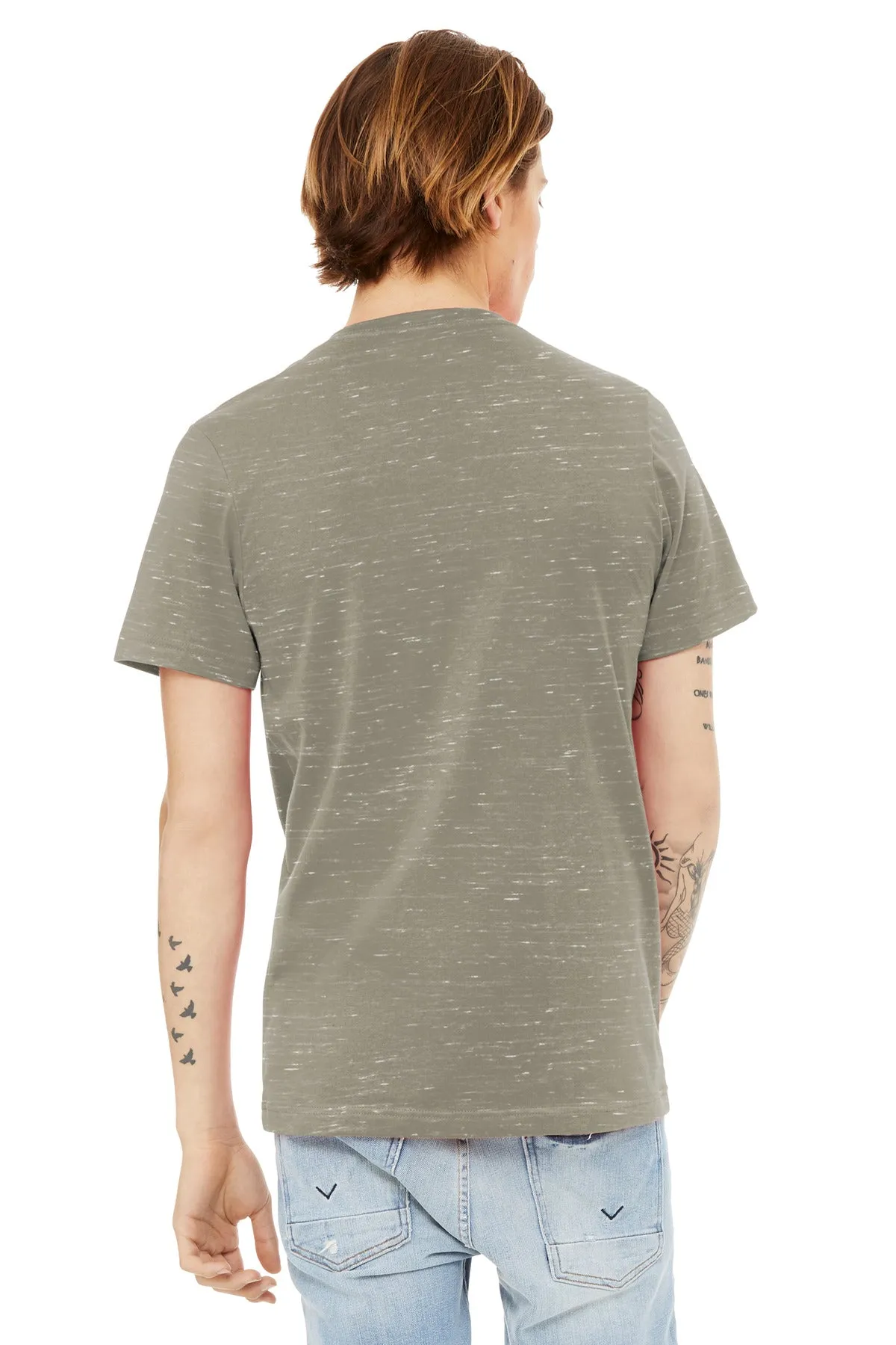 BELLA CANVAS Unisex Textured Jersey V-Neck Tee BC3655 Stone Marble