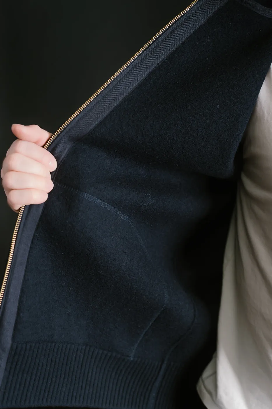Bighorn Power Wool Zip Hoodie - Navy