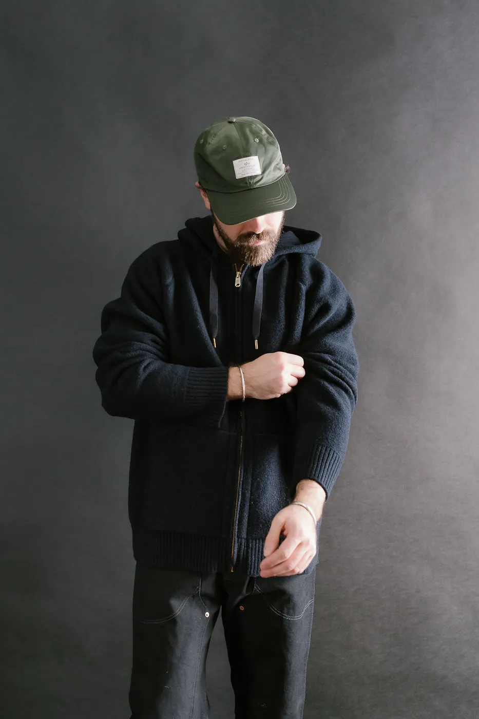 Bighorn Power Wool Zip Hoodie - Navy