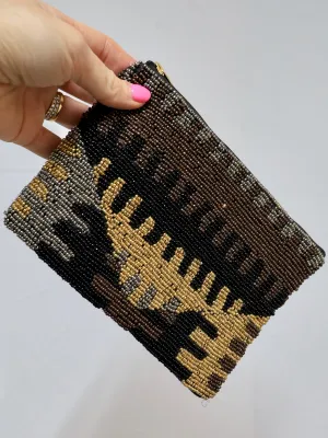 Black Stitch Pouch
