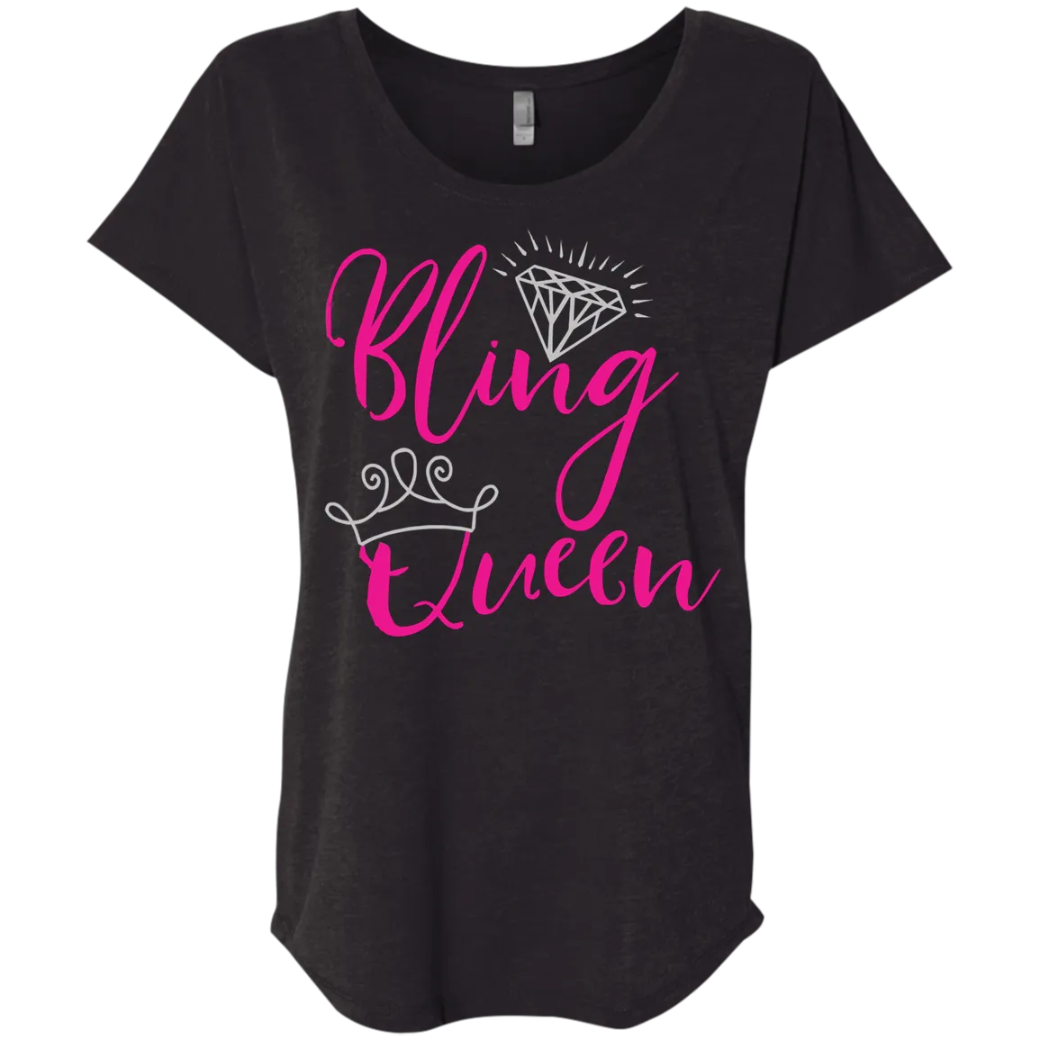 Bling Queen Dolman Tee Shirt Sizes To 3XL