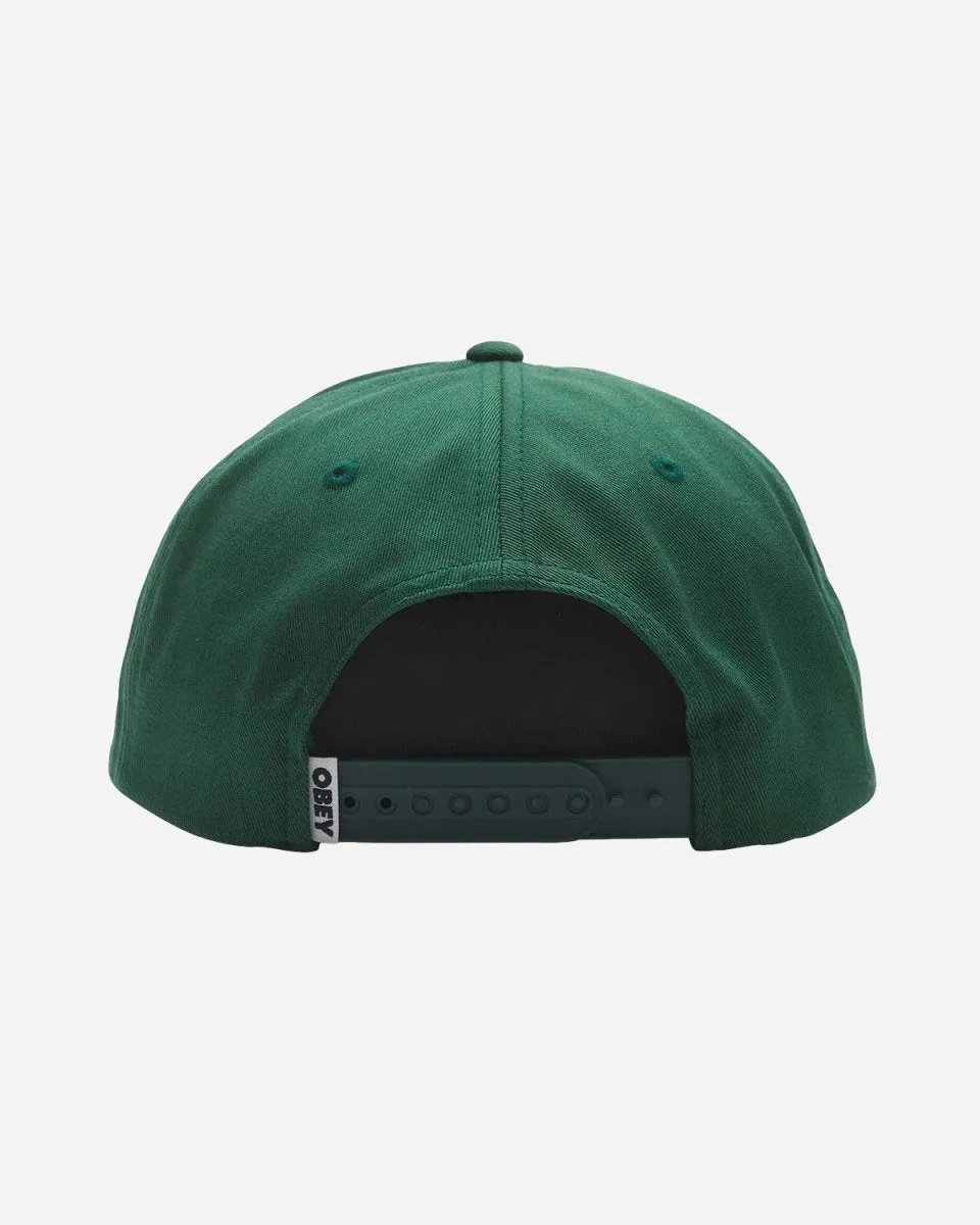 Bold Twill 6 Panel Strapback - Dark Cedar