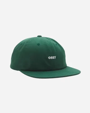 Bold Twill 6 Panel Strapback - Dark Cedar