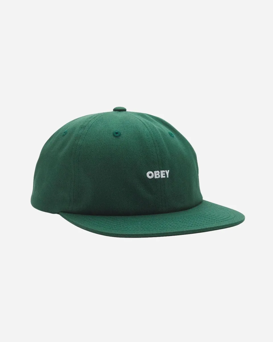 Bold Twill 6 Panel Strapback - Dark Cedar
