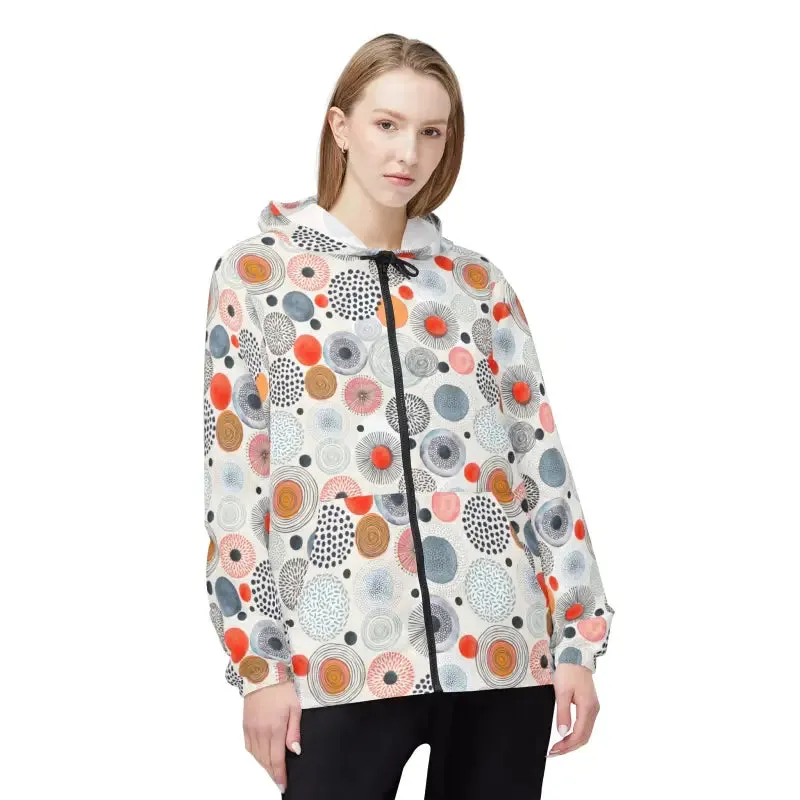 Bold Vibrant Abstract Pattern Windbreaker