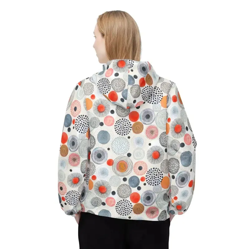 Bold Vibrant Abstract Pattern Windbreaker