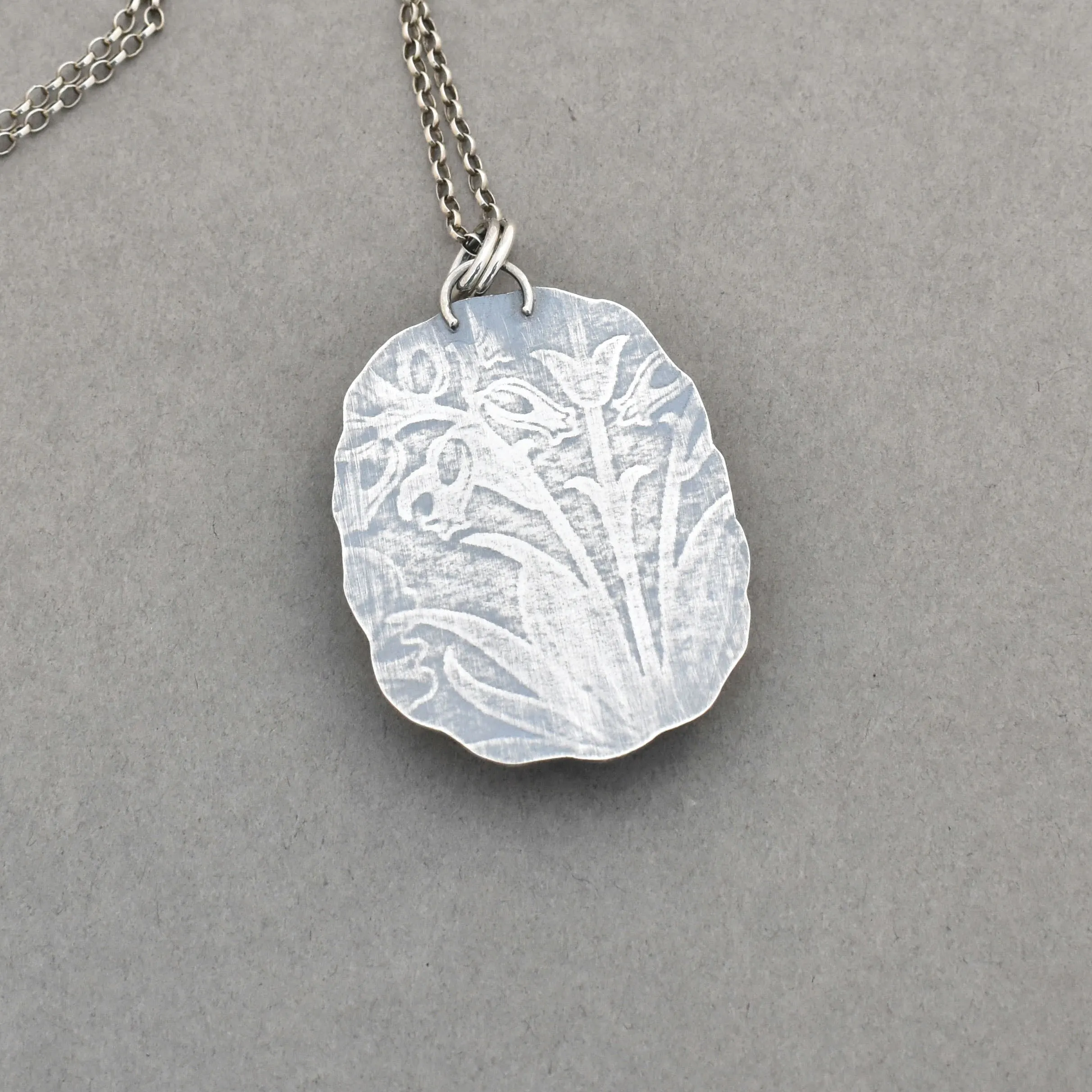 Boulder Opal Pendant. Layered Textured Bits of Light.