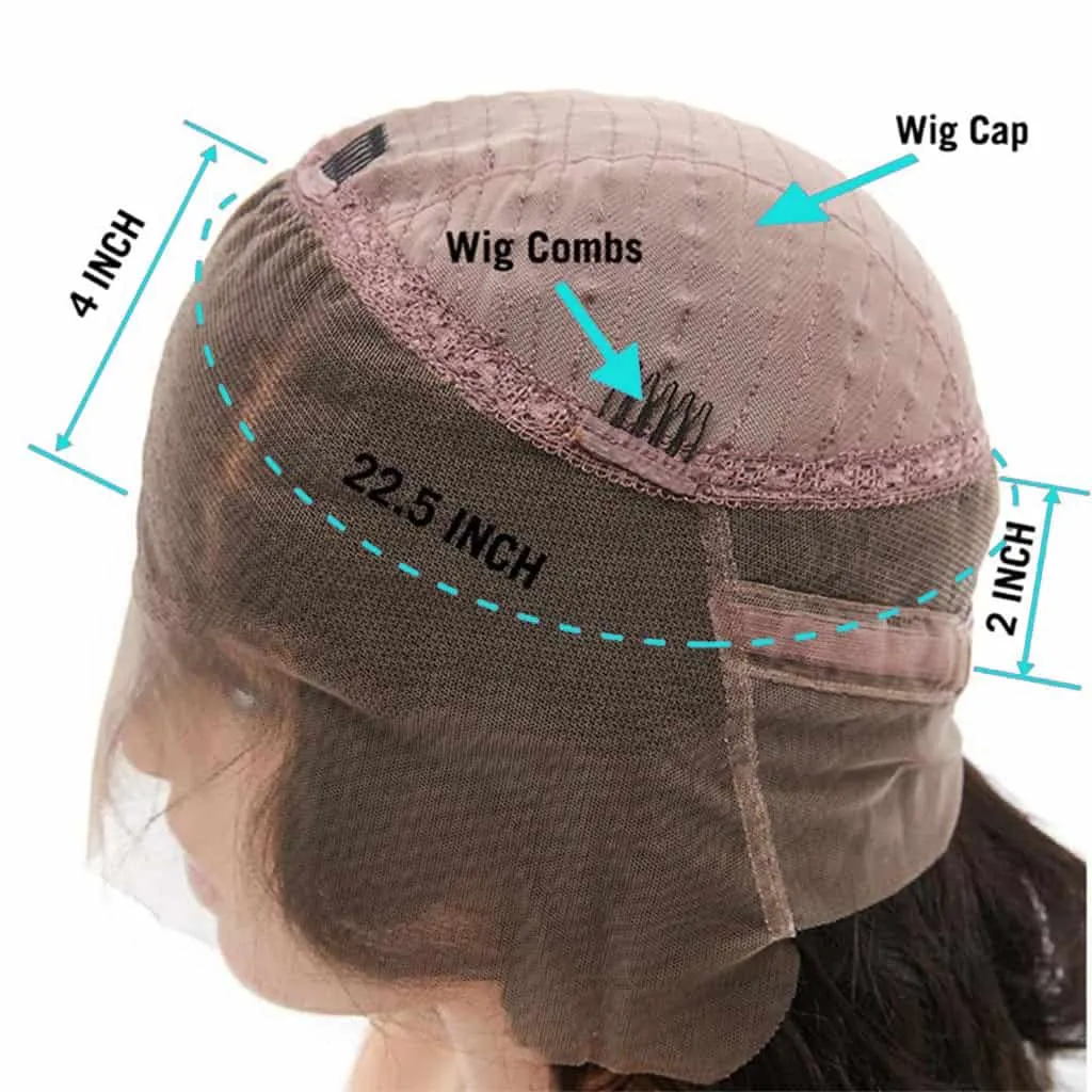 Breathable Frontal Lace Wig Pre Plucked Deep Wave Human Hair Wig Natural Hairline