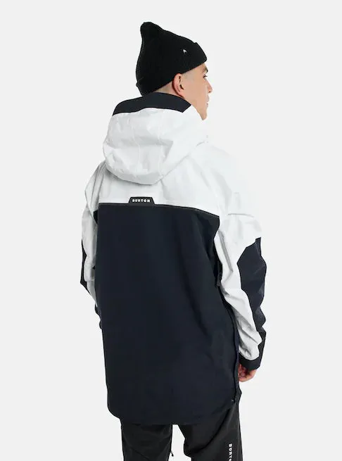Burton Frostner Anorak Jacket Mens Stout White / Black