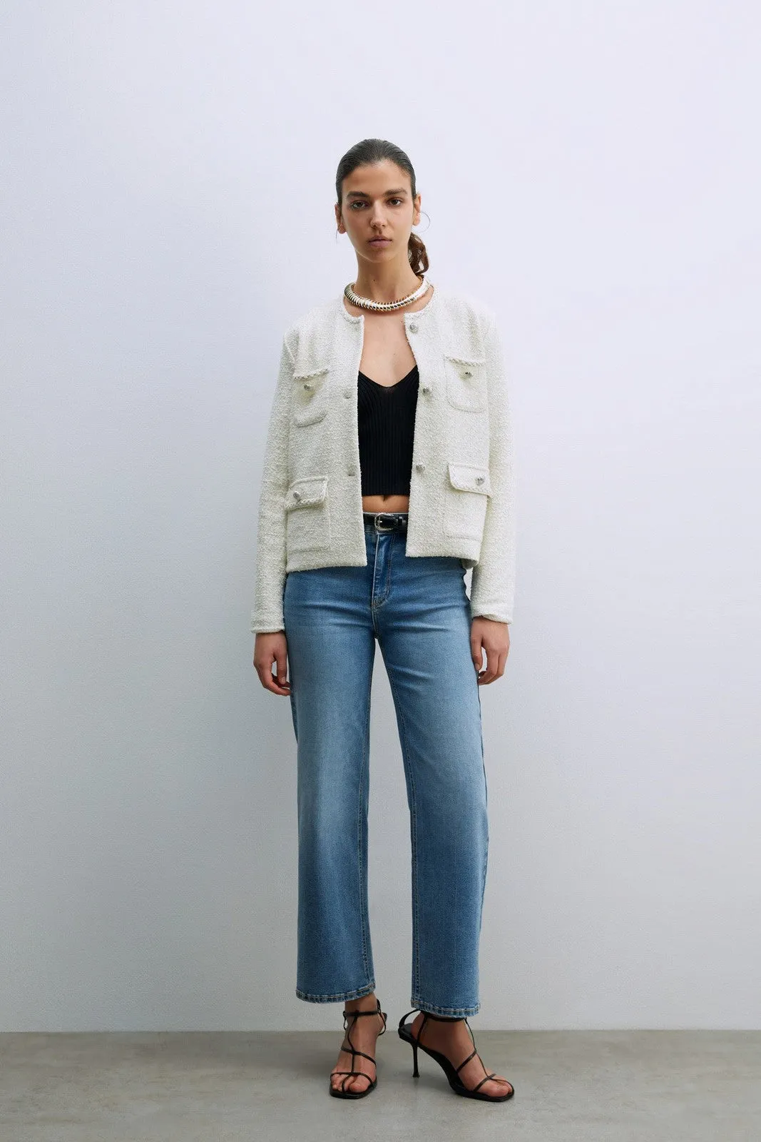 Buttons jacket - Ecru