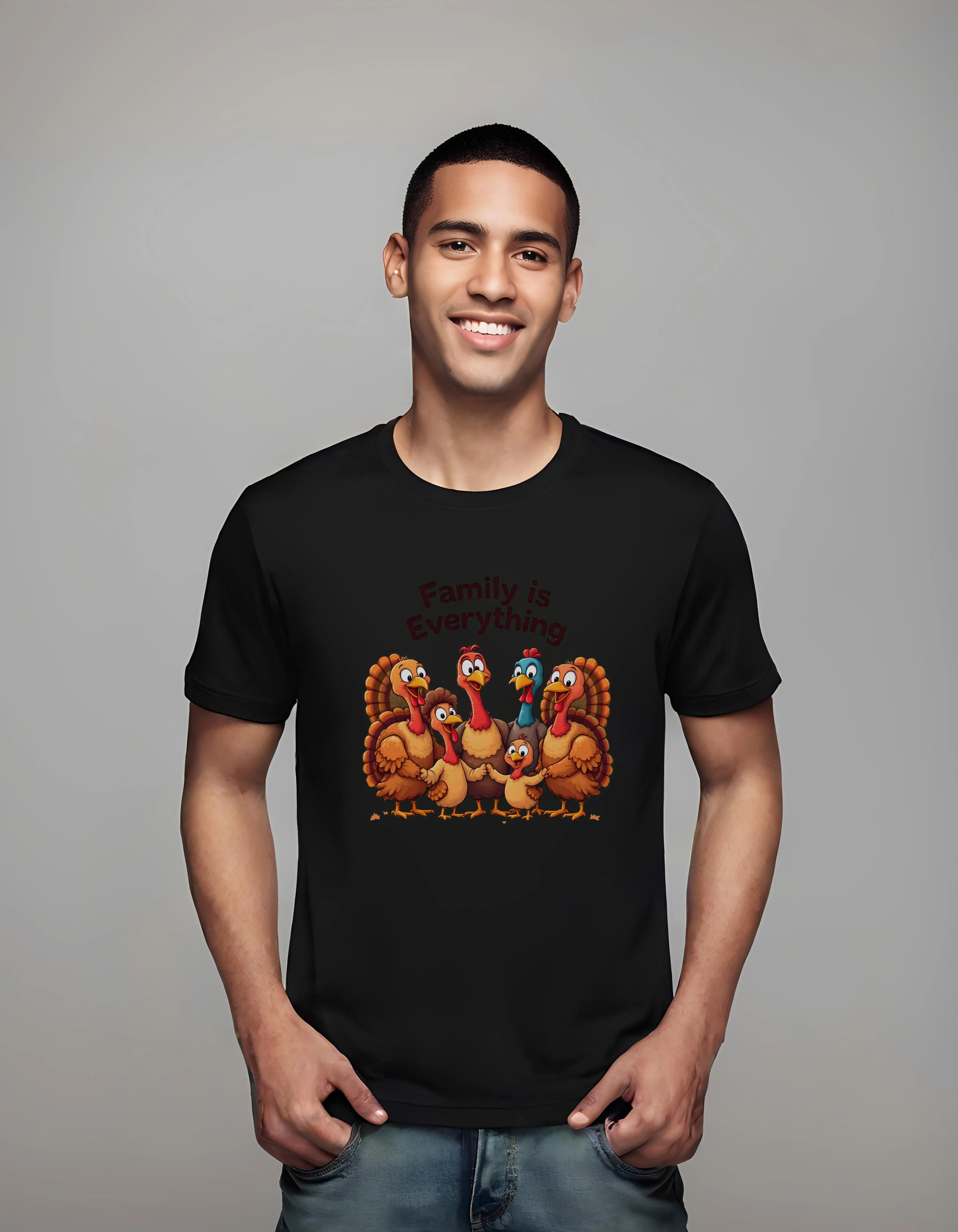 Cartoon Turkeys Family Gathering | Classic T-Shirt (Unisex)