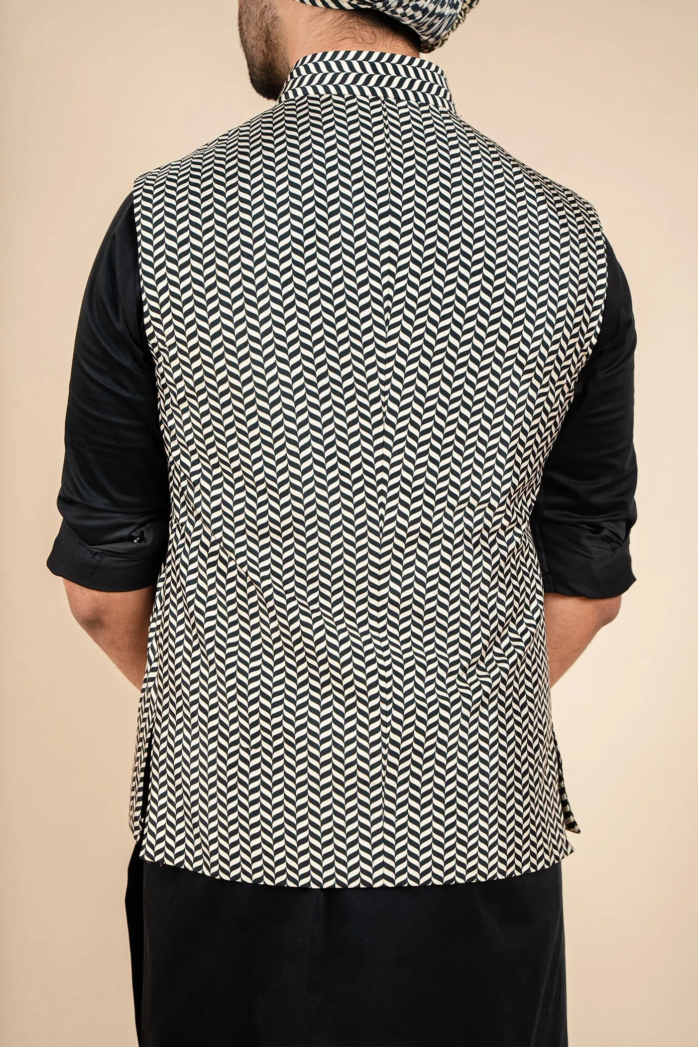 Chevron Nehru Jacket